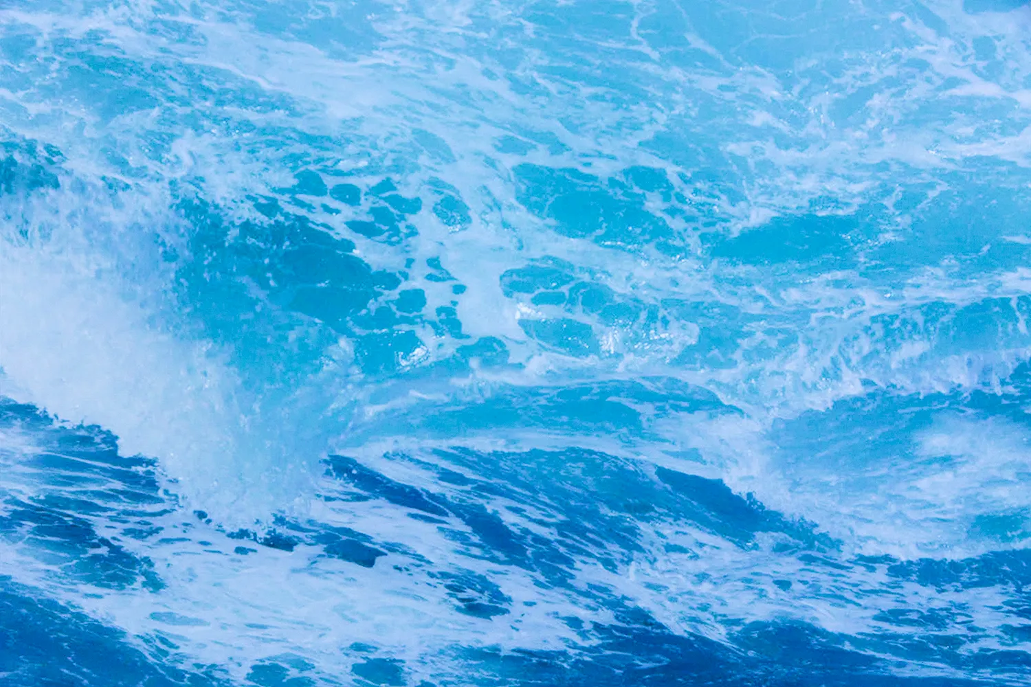Blue waving water